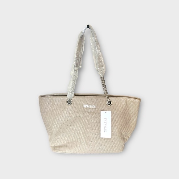 Kenneth Cole Reaction NWT Quilted Chevron Chain Tote - Picture 1 of 5